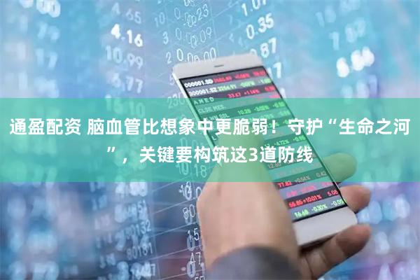 通盈配资 脑血管比想象中更脆弱!守护“生命之河”,关键要构筑这3道防线